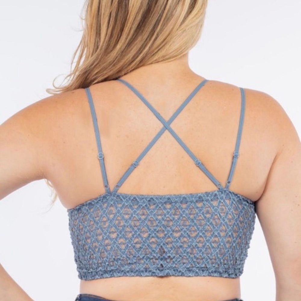 Elegant Crochet Black Lace Bralette NWT plus size - Picture 4 of 4